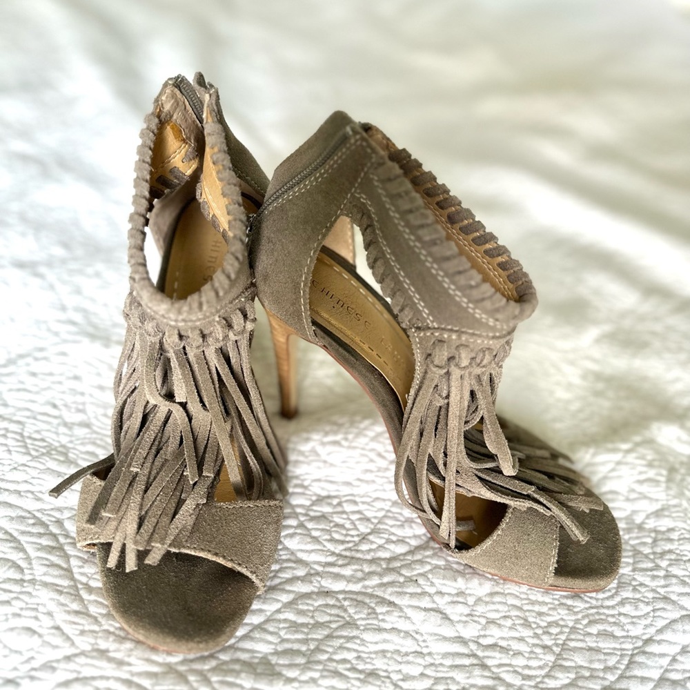 Suede Chinese Laundry Tassle Heels